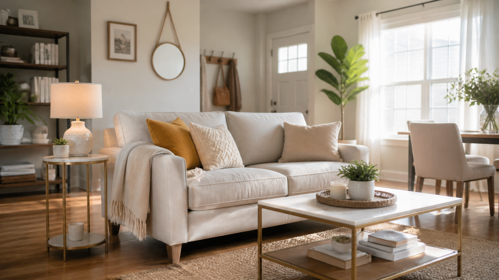 Welcoming rental apartment living room
